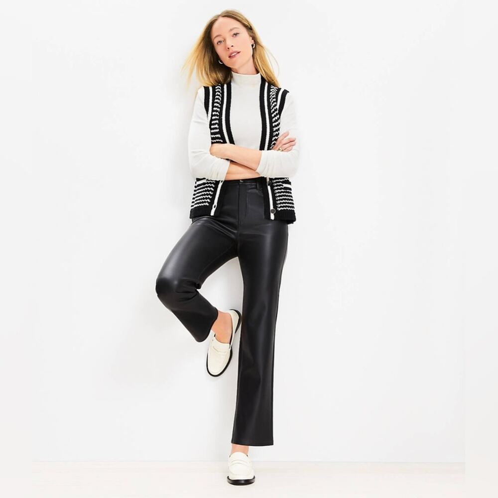 LOFT Faux Leather Pants Women’s 12 / 31 Black